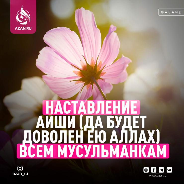 Наставление Аиши (да будет доволен ею Аллах) всем мусульманкам