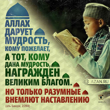 Аллах дарует мудрость, кому пожелает...