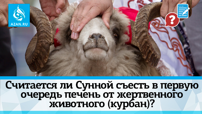 Считается ли Сунной съесть в первую очередь печень от жертвенного животного (курбан)?