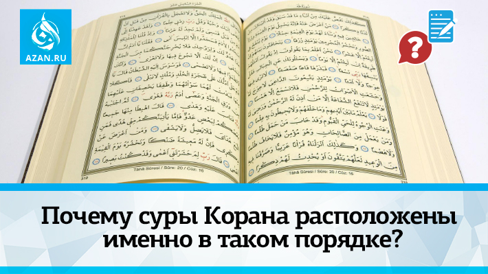 Почему суры Корана расположены именно в таком порядке?
