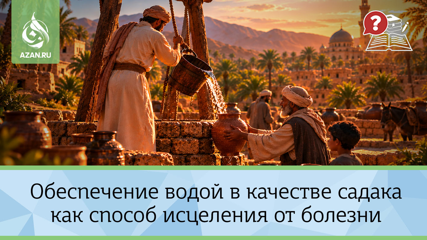 Обеспечение водой в качестве садака как способ исцеления от болезни
