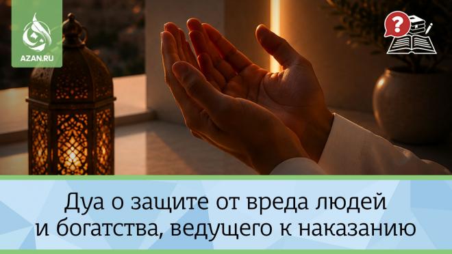 Дуа о защите от вреда людей и богатства, ведущего к наказанию