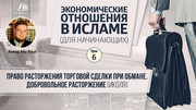 Урок 6. Расторжение сделки при обмане. Добровольное расторжение