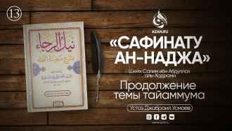 Урок 13: Продолжение темы тайаммума